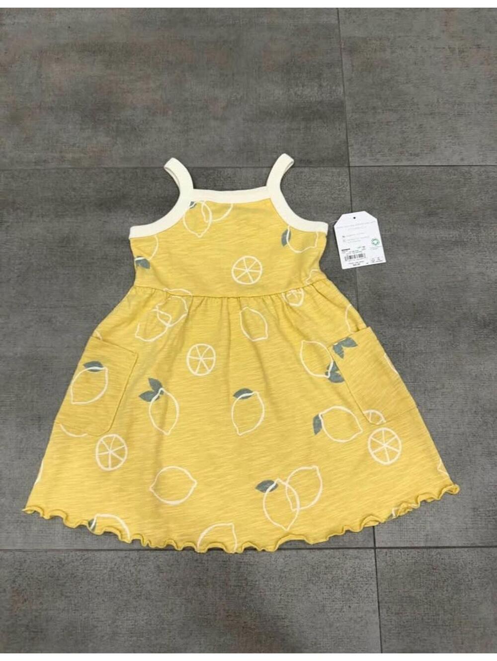 18m • Little Co Yellow Lemon Print Baby Dress with Tags